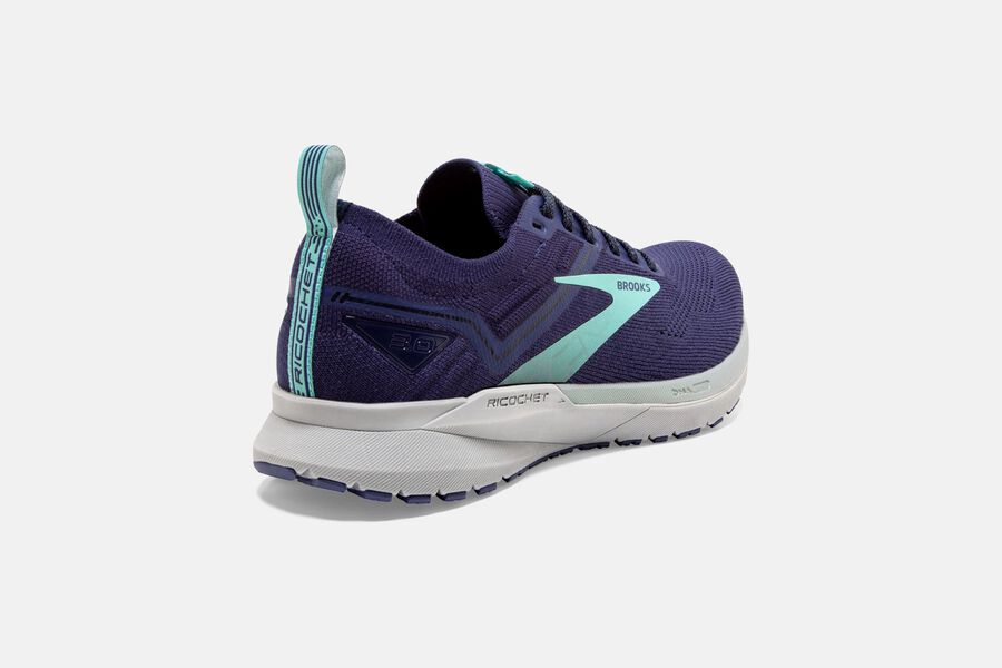 Brooks Ricochet 3 Road Loopschoenen Dames - Paars/Turquoise - 762893CGO